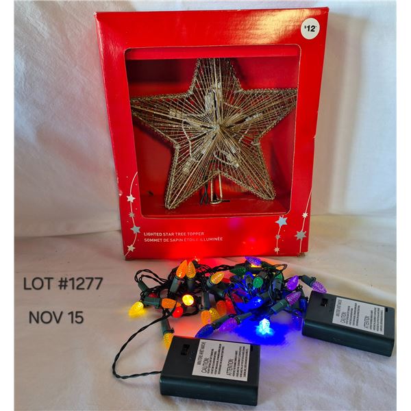 Vintage Lighted Christmas Star. New in Box.  Purchased New never used.  (2) small battery operated L
