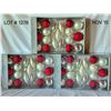 Image 2 : (3) Sets of Red, White Snowflake, Silver Christmas Ornaments.  New in Box.  Purchased New never used