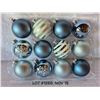 Image 4 : (3) Sets of Blue,Striped, Snowflake Christmas Ornaments  New in Box. Purchased New never used.