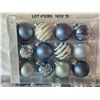 Image 5 : (3) Sets of Blue,Striped, Snowflake Christmas Ornaments  New in Box. Purchased New never used.