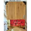 Image 2 : MISC LOT. Wood Cutting Board. New in Pkg. Tupperware. Dishes. Coleman Jug. (New)