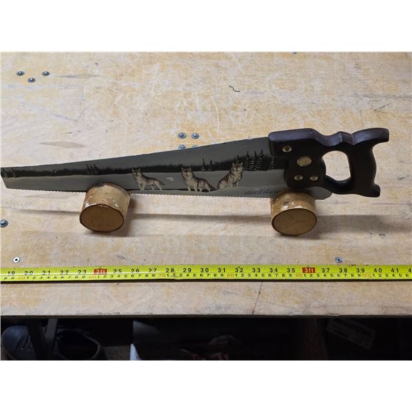 Karen nelson painted handsaw