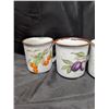 Image 4 : (6) Set of Mugs Fruit Design From Klassen Gift Ware Saskatoon.SK