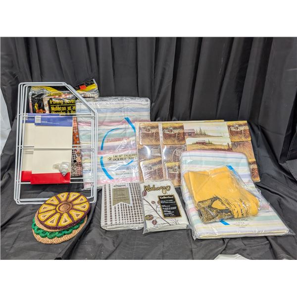 Misc. Lot (pillow Cases, Dish Racks, double Sheets, and etc.)