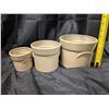 Image 4 : Stoneware Like Jug Holders, Misc. Items, and plastic Tubs