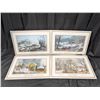 Image 2 : Currier Ives (4) Permanent Plastic Place Mats w/ Original Box