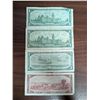 Image 2 : (4) Canadian Bills (2) 1867-1967 Bills (1) 1954 4558395 1 Dollar Bill (1) 1954 9483132 2 Dollar Bill