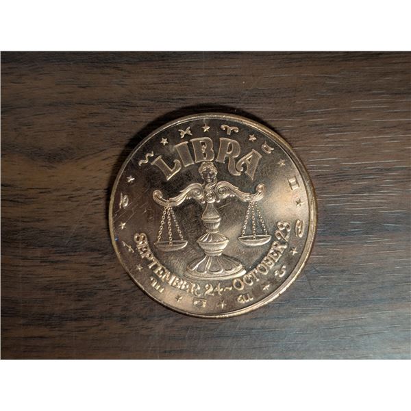 Copper.999 Fine USA Large Coin "Libra"