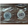 Image 2 : (2) 2006 Fine Silver 1/2 oz. Argent Pure 9999 Canadian Dollar