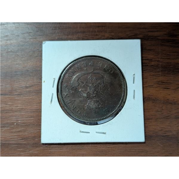 Bank of Upper Canada 1857 Bank Token 1 Penny Coin