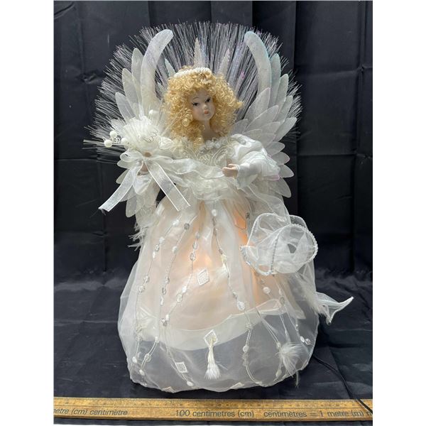 White Christmas Angel Light Decoration Tree Topper (Tested)