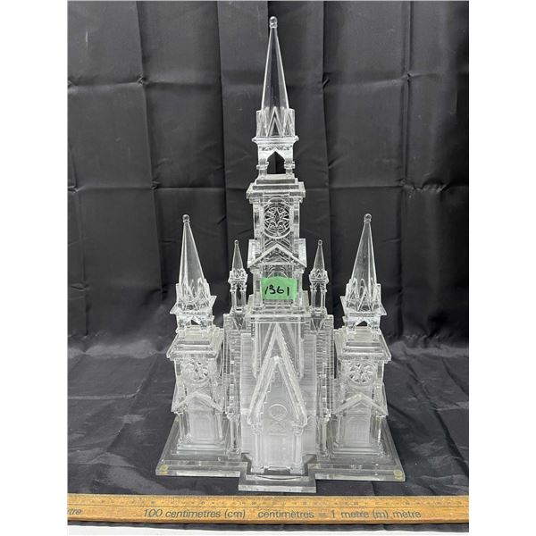 LED Lighted Castle Acrylic Christmas Decoration (Untested)