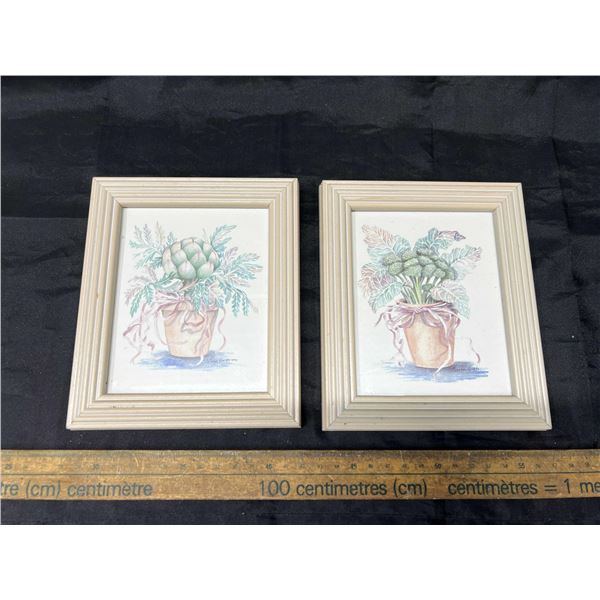 Famed Watercolor Print of Plants