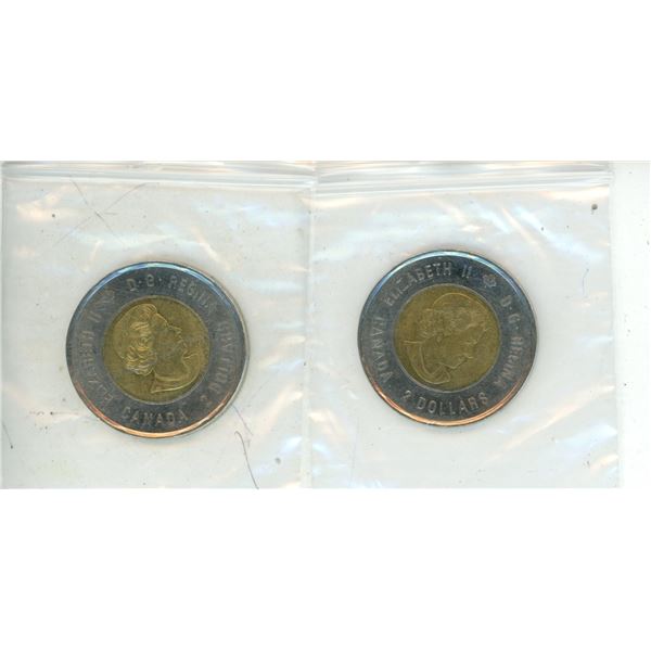 (2) 2019 Two Canadian Dollar