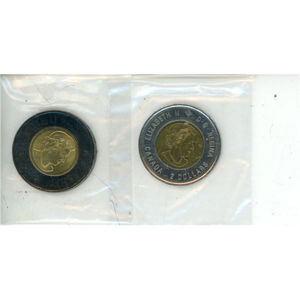 2015 Two Canadian Dollar, 2022 Two Canadian Dollar