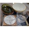 Image 1 : Misc Vintage Glassware. 5 pieces (includes Pickle Tray, Trifle Bowl etc.)