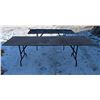 Image 1 : 2 Wood Tables With Metal Folding Legs 8ft and 6ft