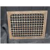 Image 5 : 2 Vinatge Metal House Vent Grates, 14 1/4 x 12 1/2 and 16 x 12 inch