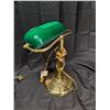 Image 2 : Brass Bankers Lamp and Vintage Wood Floor Lamp