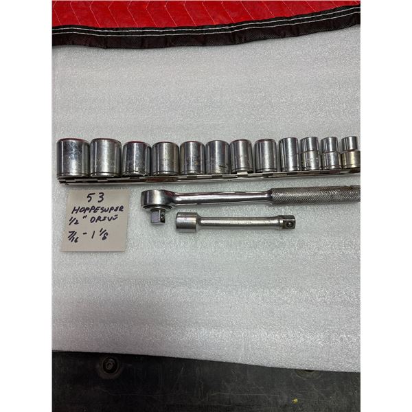Hoppe Super sockets 1/2 in drive 7/16 to 1-1/8