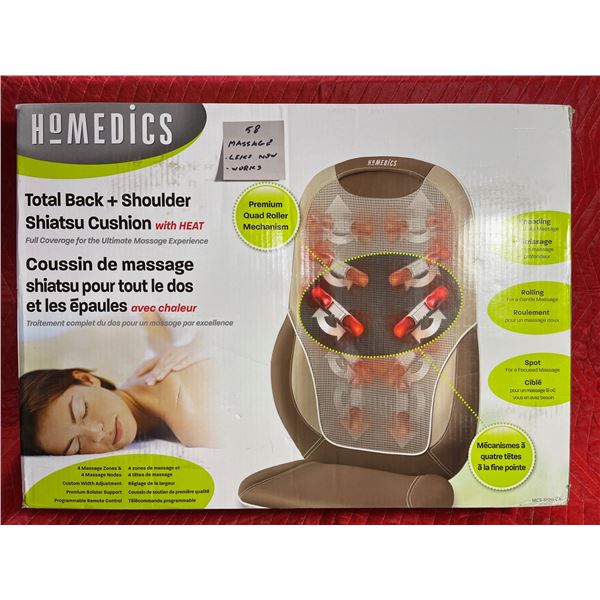 Homedics  Back and Shoulder cushion with heat  ( massage)