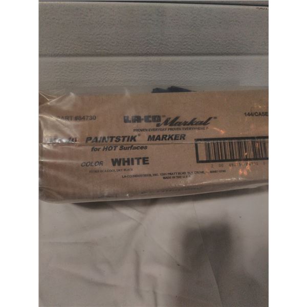 Markal PAINTSTIK MARKER for hot surfaces, color white, qty 144 Pcs.