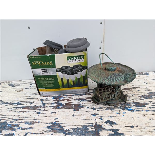 Lantern Design Candle holder and Solar Lamps