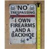 Image 1 : No Trespassing Funny Sign 8"x11" Reproduction
