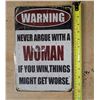 Image 1 : Warning Funny Sign 8"x11" Reproduction