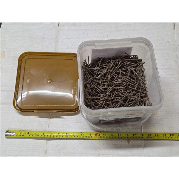 Bucket of 3" screws