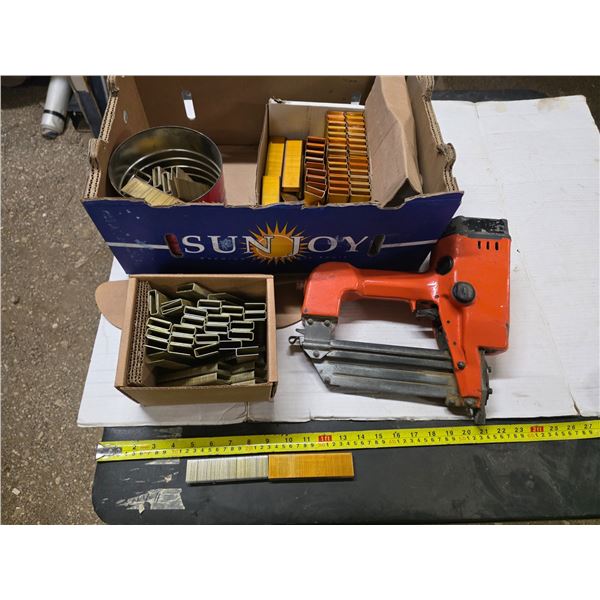 Staples and nailgun