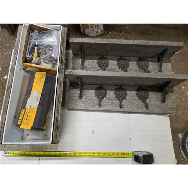 2 key racks and planter with hardware