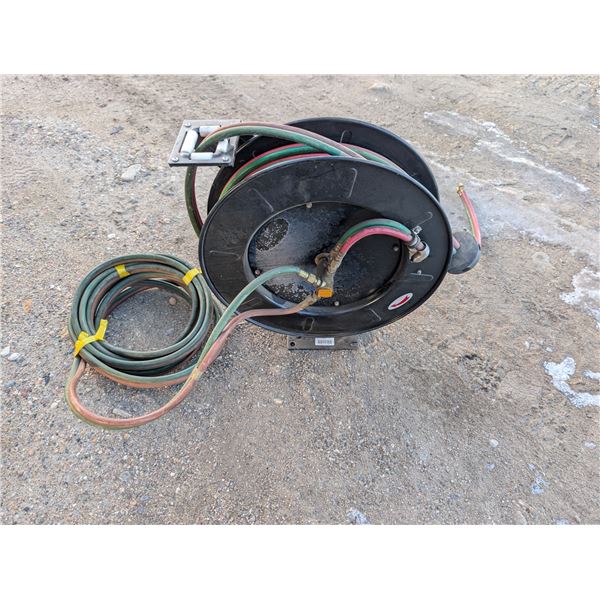 Metal Reel Hose Holder w/ Air Hose Attachment/Hose