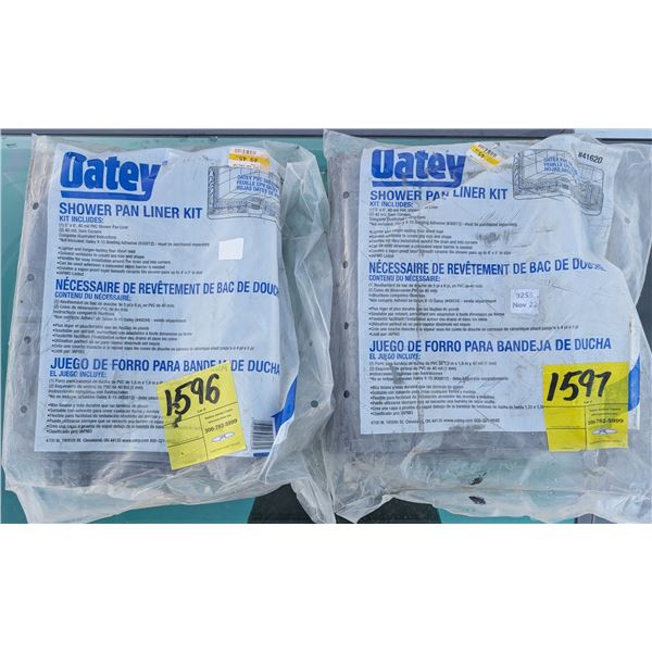 (2) Oatey Shown Pan Liner Kits Sealed