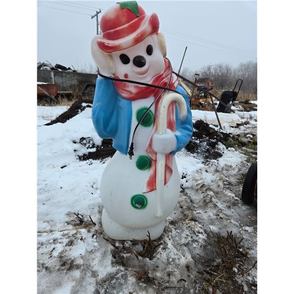 vintage lightup christmas snowman