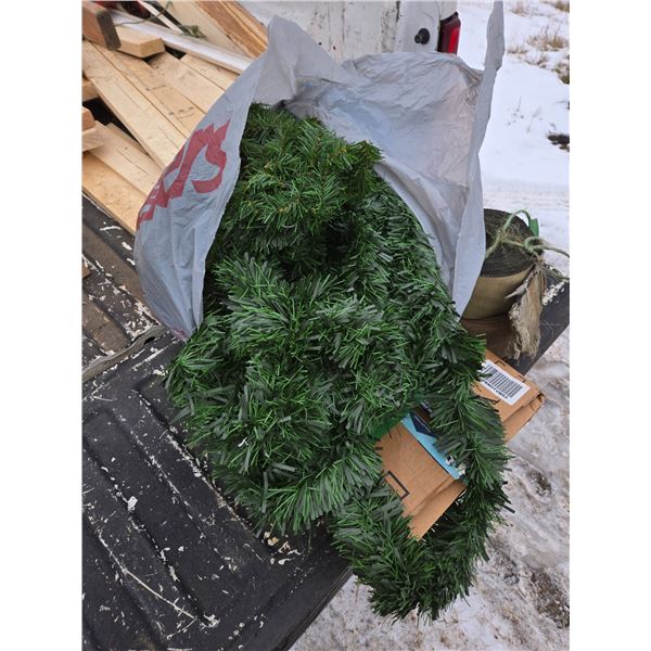 christmas wreath and garland