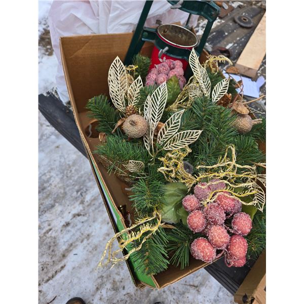 pink christmas garland tree stand and decorations