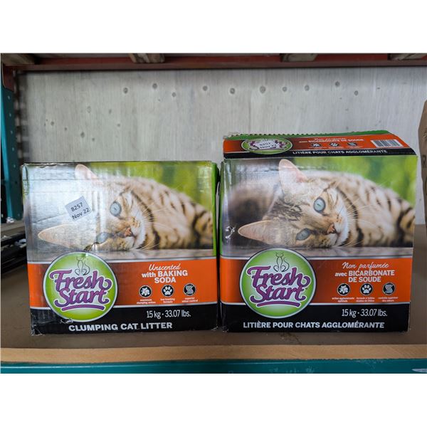 (2) Boxes of Cat Litter (almost Full One, Other Half)
