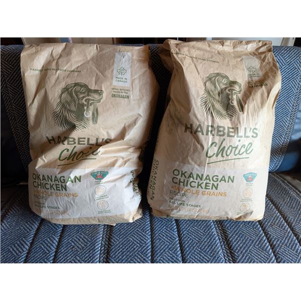 (2) Harbells Choice Okagen Chicken Dog Food (Amount Is Unknown Range Per Bag, Some Open)