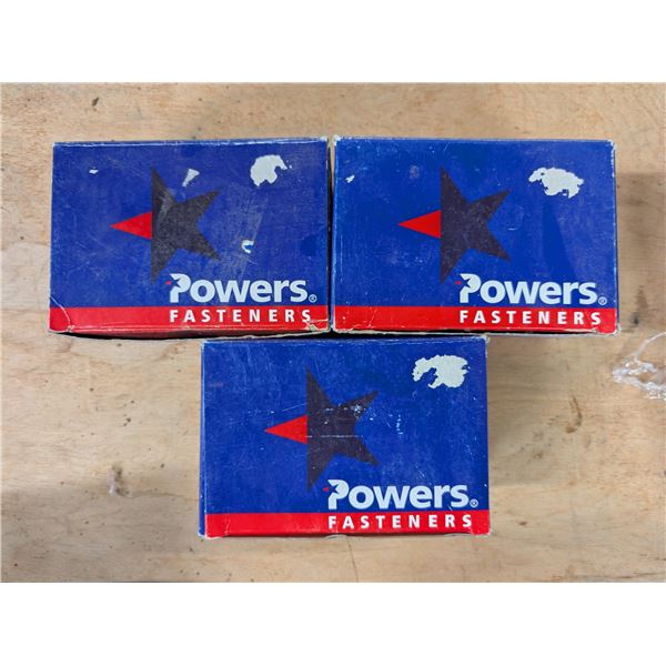 (3) Boxes of Power Fasteners 8mm Head Washer Pins