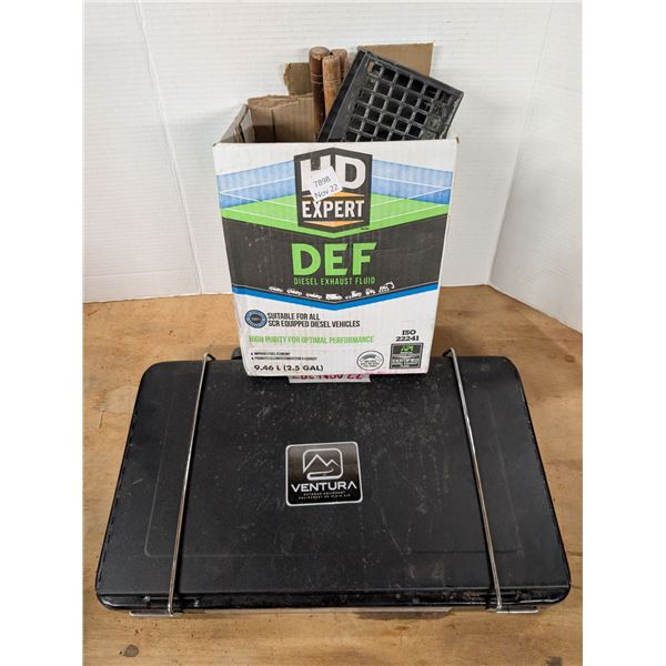 Portable Camping Fold Out Stove Top w/ Misc. Campfire Cooking Items