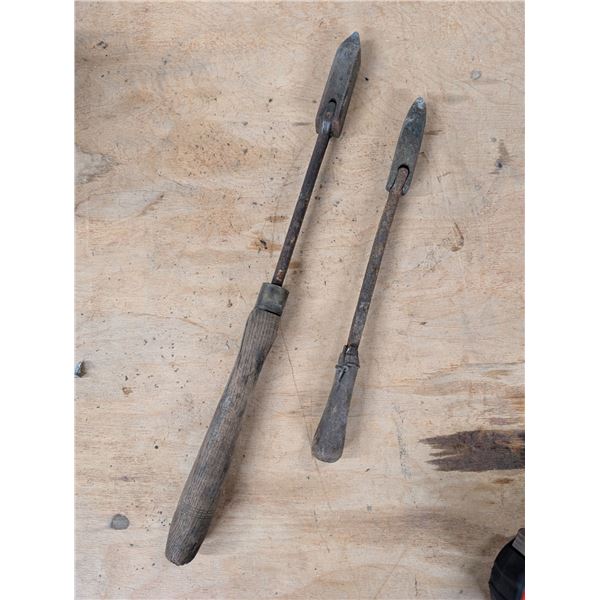 (2) Antique Soldering Irons 12" and 18"