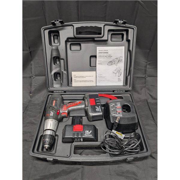 Crafts Cordless Drill 2- Batteries That Charge (not Tested) W/ Manual and Case