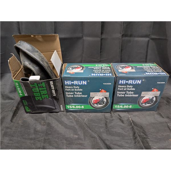 (3) Inner Tubes 15x6.00-6 (2) New (1) Opened