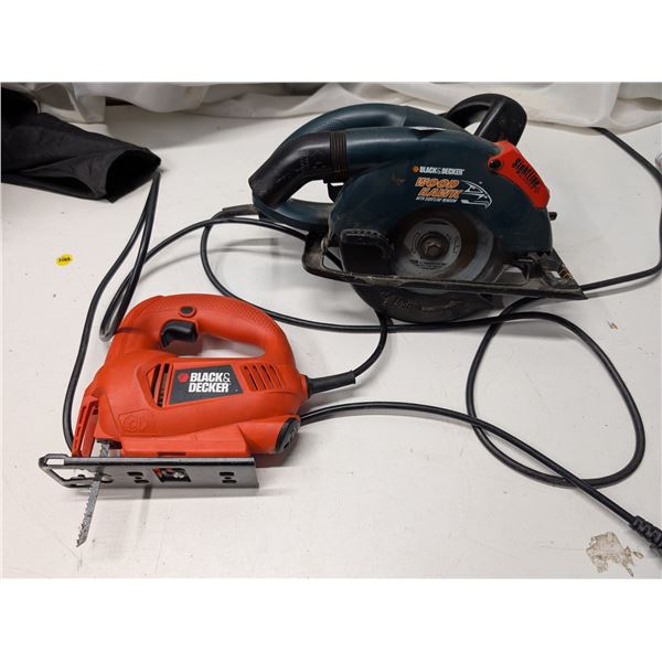 Black and Decker Lot (Wood Hawk Saw and Jigsaw, Both Work)
