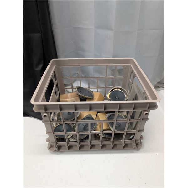 Crate Full of Drive In Movie Theatre Speaker Parts and Etc.