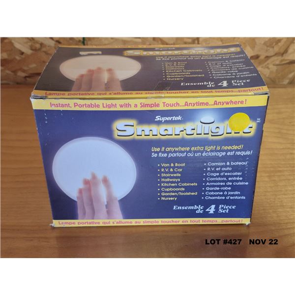 4pc set of SMART LIGHTS New in Box. Battery operated