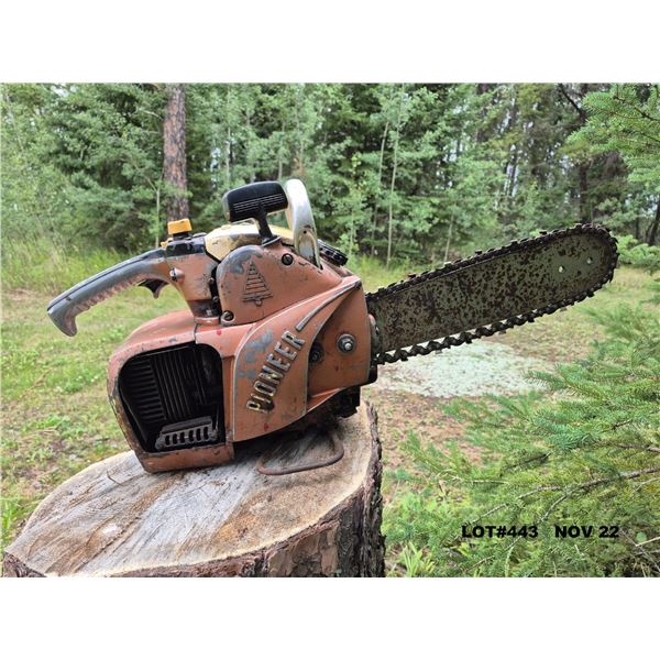 PIONEER CHAINSAW.  MODEL NU-17.  90cc engine.  Runs on spray.