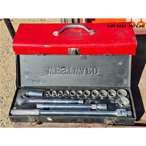 1/2" Metric Drive SOCKET SET and "BEACH" metal TOOLBOX