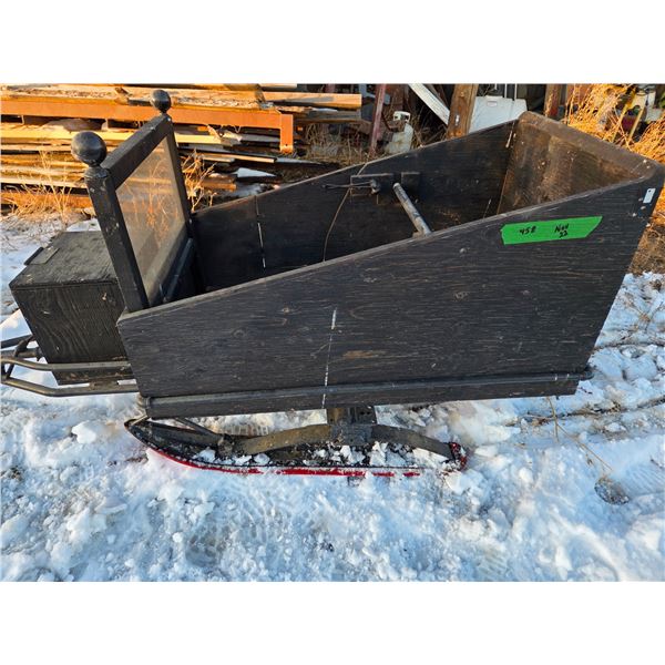 Kids snow machine wooden sleigh